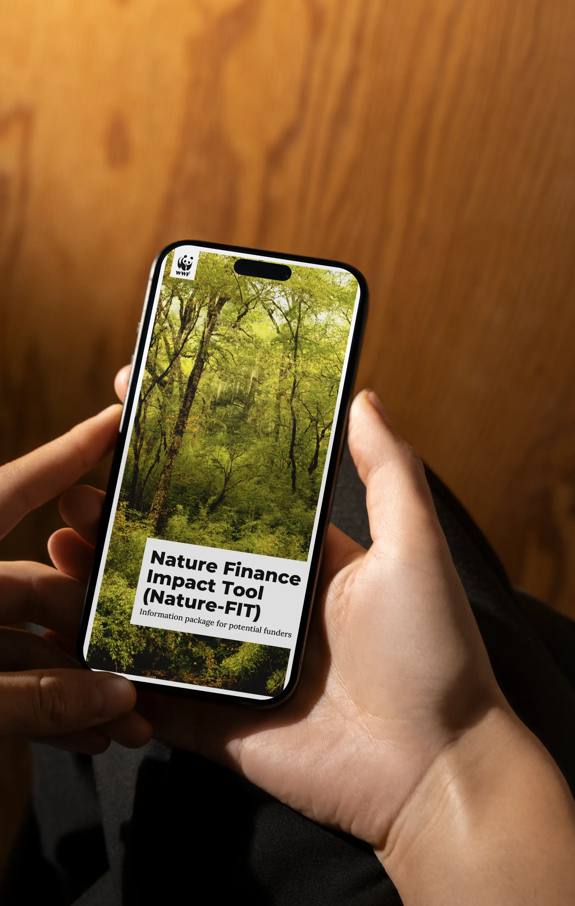 WWF Schweiz Nature FIT auf Mobilephone