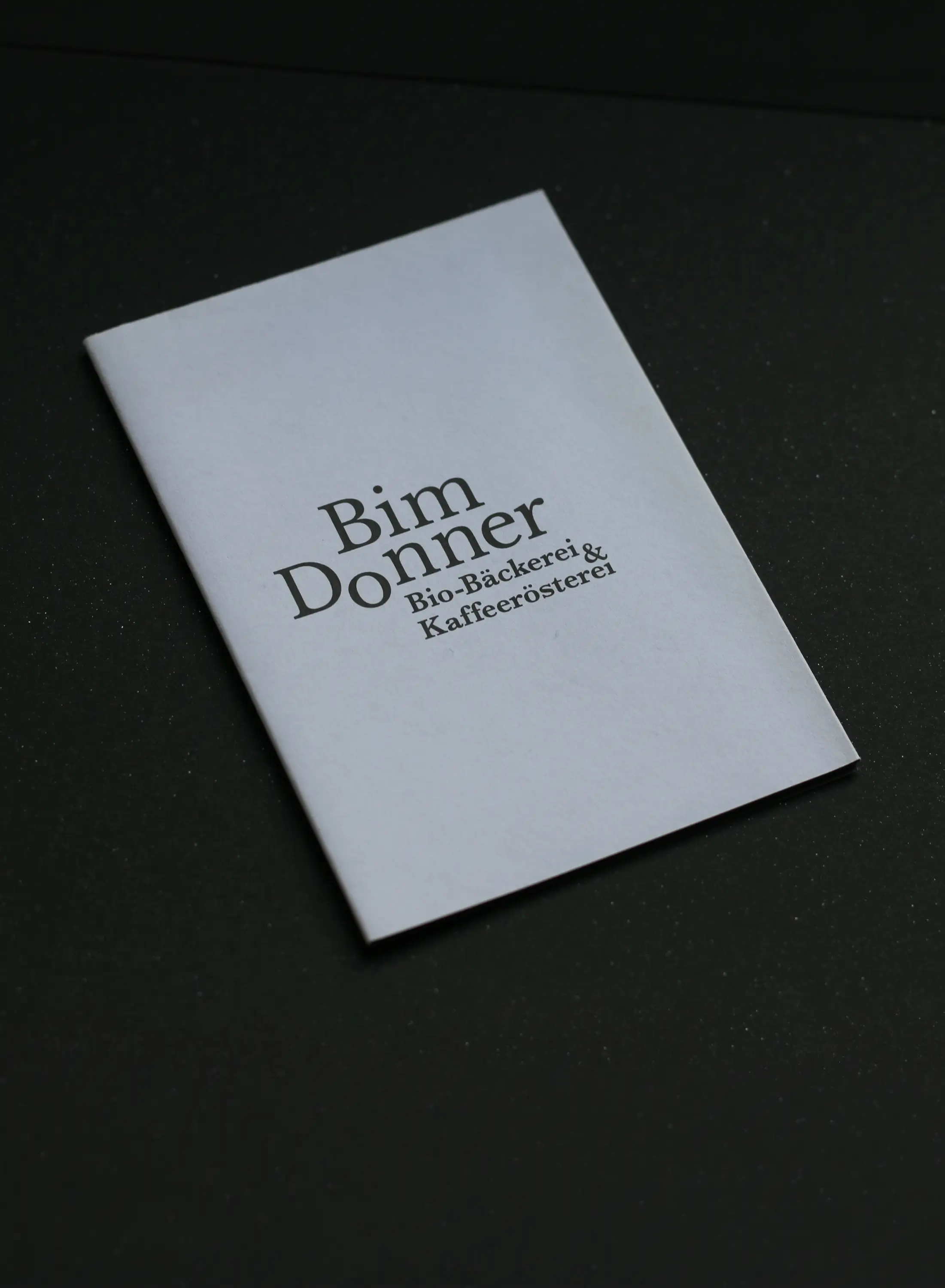 Frontseite Faltflyer Bio Bäckerei und Kaffeerösterei Bim Donner