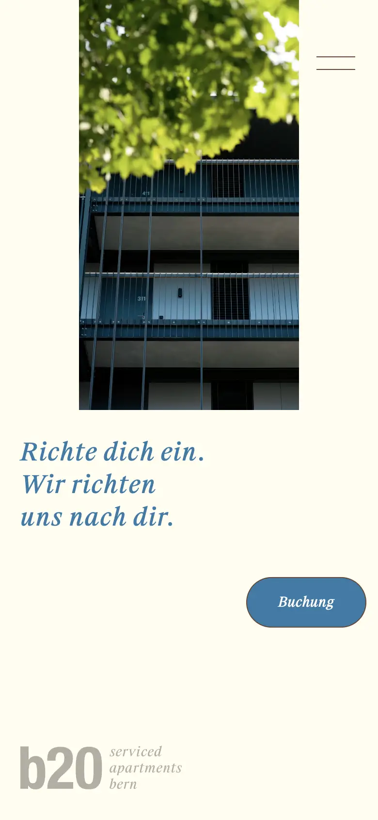 b20 serviced apartments bern, Website Mobile